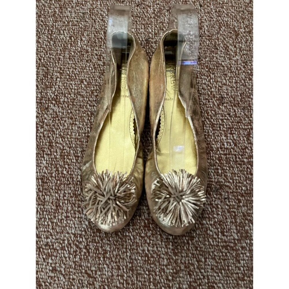 GOLD J Crew flats - 6.5